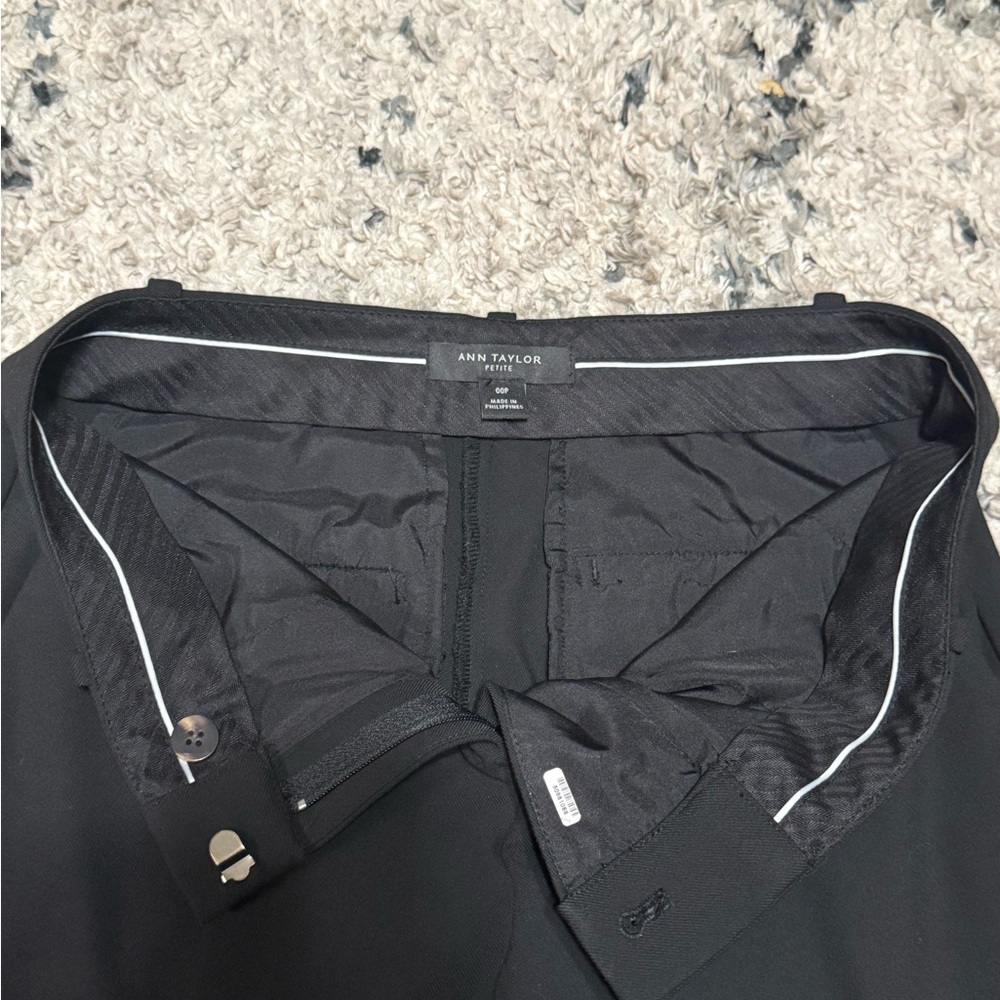PETITE BLACK Ann Taylor Classic Straight Leg Pants - Picture 10 of 12